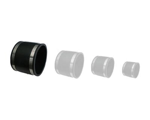 Flexable connector (rubber pvc) 1.25 inch to 4 inch with clips